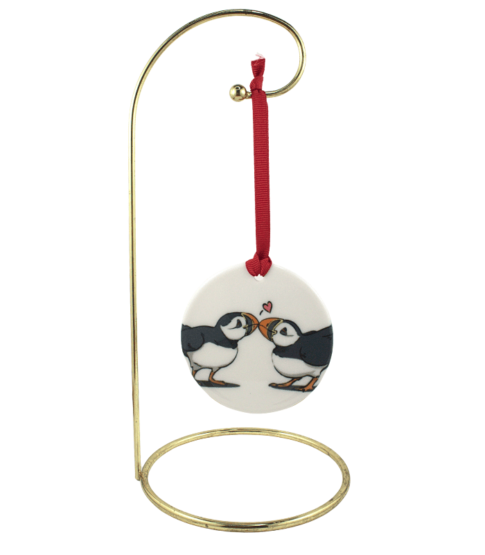 Puffin Kiss Ornament