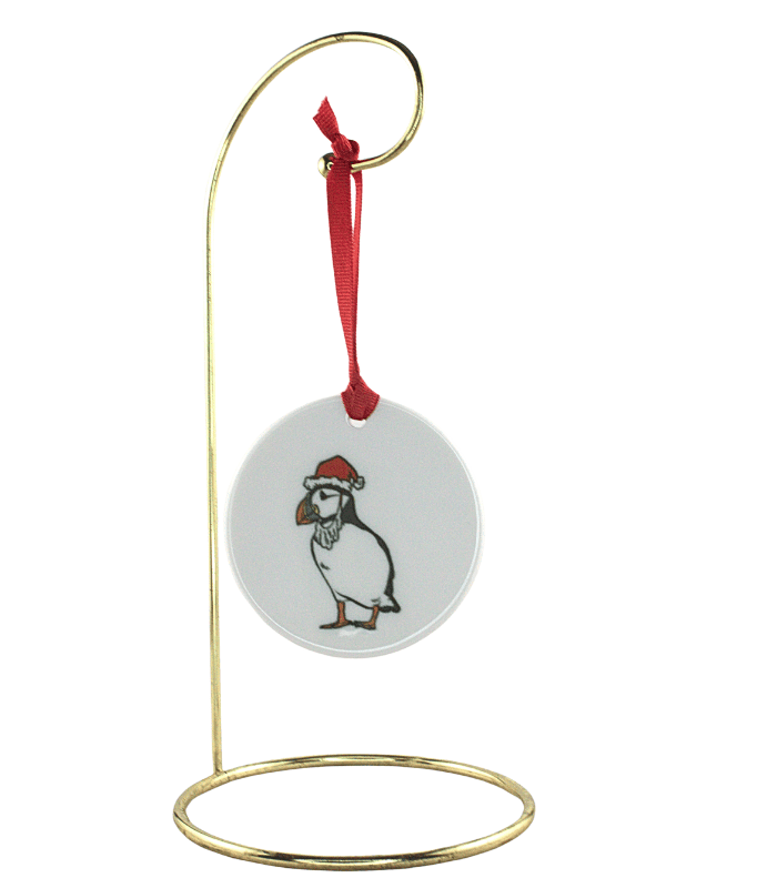 Santa puffin Ornament